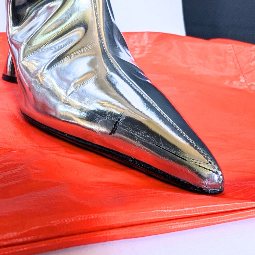 Simon Miller Verner Metallic Hourglass Heel Boots - Picture 9 of 14